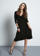 Mothers en Vogue Flamenco Wrap Dress Black